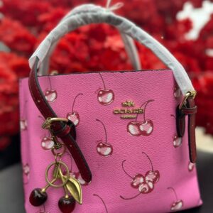 Pink Coach Cherry Hand Bag