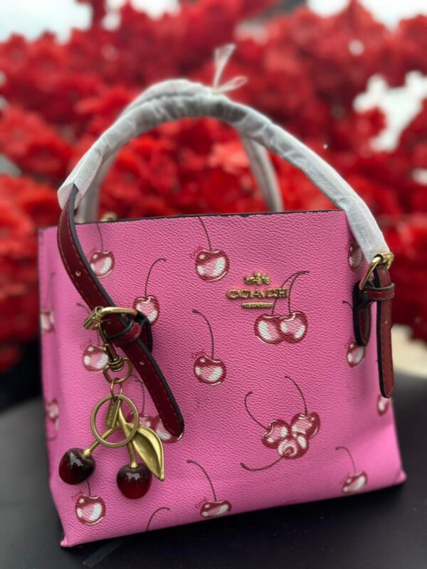 Pink Coach Cherry Hand Bag