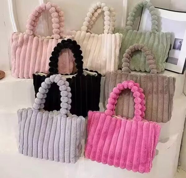 Velvet Puff Fluffy Bag