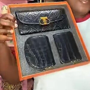 Imperial Crown Leather Purse 