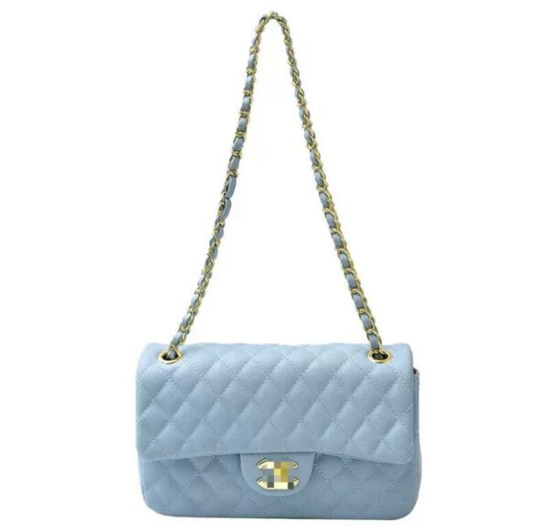 Azure Quilted Luxe Chain Bag Azure Quilted Luxe Chain Bag