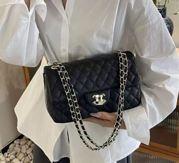 Azure Quilted Luxe Chain Bag Azure Quilted Luxe Chain Bag